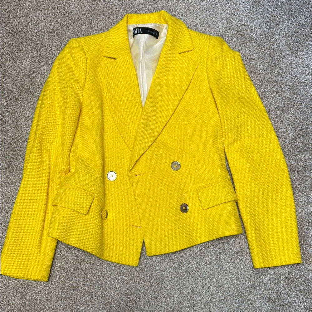 Zara Vibrant Yellow Blazer
